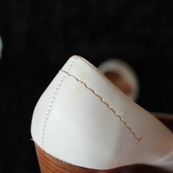 FeetFirst, white leather wedge, 6.5 US - Picture 3 of 4